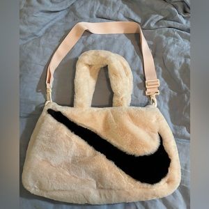 Nike fur tote bag